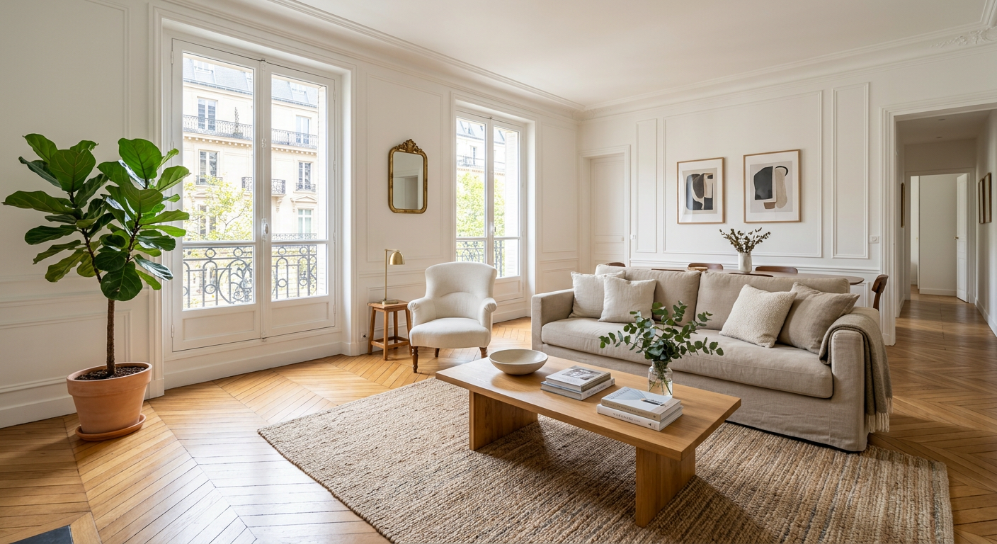 Photo d'annonce après correction FOVI : lumière équilibrée, couleurs fidèles, lignes redressées